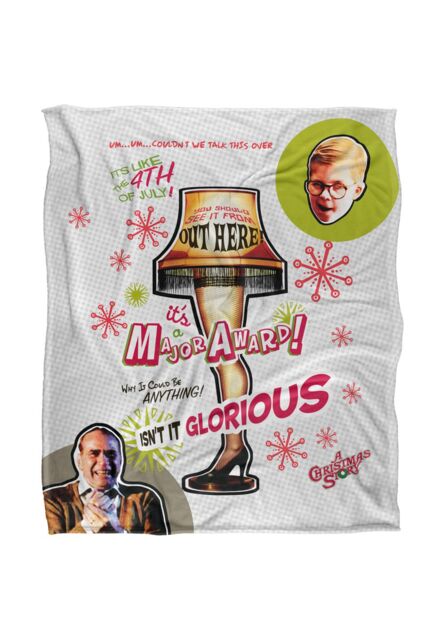 Warner Brothers A Christmas Story Silky Touch Super Soft Throw Blanket 152x127cm in White - Size: 152x127 cm - image 1