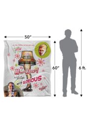 Warner Brothers A Christmas Story Silky Touch Super Soft Throw Blanket 152x127cm in White - Size: 152x127 cm - thumbnail 3