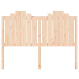 Berkfield Home Bed Headboard 141x4x110 cm Solid Wood Pine in Natural - Size: 141 x 4 x 110 cm - thumbnail 4