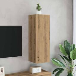 Berkfield Home TV Cabinet Artisan Oak 30.5x30x90 cm Engineered Wood in Brown - thumbnail 1