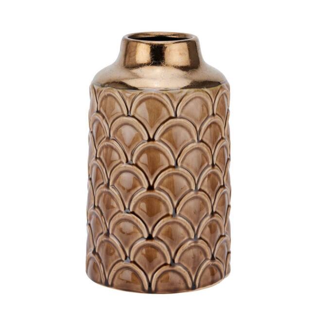 Love Lace Seville Collection Small Caramel Scalloped Vase in Gold - image 1