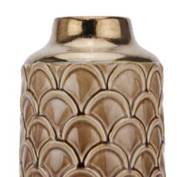 Love Lace Seville Collection Small Caramel Scalloped Vase in Gold - thumbnail 2