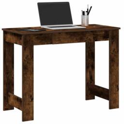 Berkfield Home Decorative Desk Smoked Oak 100x45x75 cm Engineered Wood in Brown - Size: 100 x 45 x 75 cm - thumbnail 2