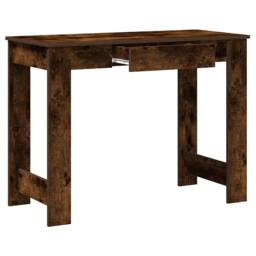 Berkfield Home Decorative Desk Smoked Oak 100x45x75 cm Engineered Wood in Brown - Size: 100 x 45 x 75 cm - thumbnail 5