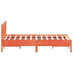 Berkfield Home Beautiful Bed Frame without Mattress Wax Brown 160x200 cm Solid W - thumbnail 5