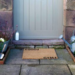 Artsy Mats Gym addict doormat - Regular 60x40cm in Black - Size: 40 cm x 60 cm - thumbnail 6