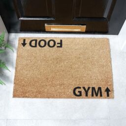Artsy Mats Gym addict doormat - Regular 60x40cm in Black - Size: 40 cm x 60 cm - thumbnail 2