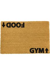Artsy Mats Gym addict doormat - Regular 60x40cm in Black - Size: 40 cm x 60 cm - thumbnail 1