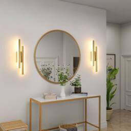 COMELY Indoor Wall Lights, 16W Creative Acrylic Wall Lights, Warm White, 40cm in Gold - thumbnail 2