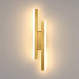 COMELY Indoor Wall Lights, 16W Creative Acrylic Wall Lights, Warm White, 40cm in Gold - thumbnail 1