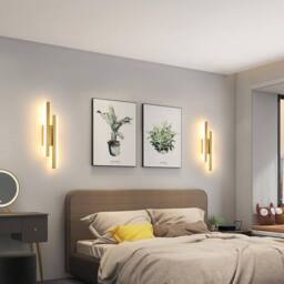 COMELY Indoor Wall Lights, 16W Creative Acrylic Wall Lights, Warm White, 40cm in Gold - thumbnail 7
