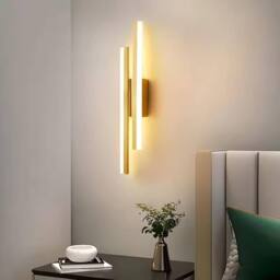 COMELY Indoor Wall Lights, 16W Creative Acrylic Wall Lights, Warm White, 40cm in Gold - thumbnail 8