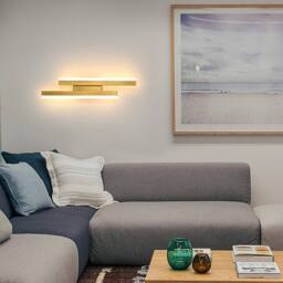 COMELY Indoor Wall Lights, 16W Creative Acrylic Wall Lights, Warm White, 40cm in Gold - thumbnail 5