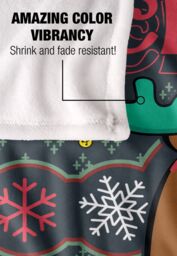 Scooby Doo Blanket, 152x127 cm Rockin' It Ugly Christmas Sweater Silky Touch Super Soft Throw Blanket in White - thumbnail 4