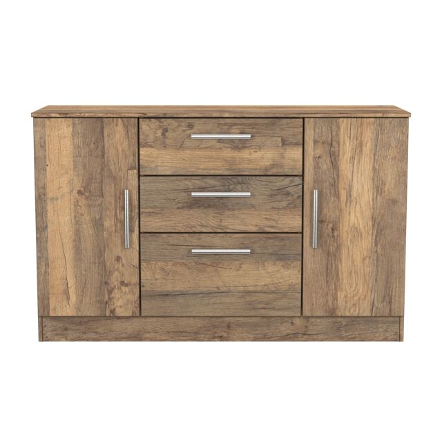 Ready Assembled 2 U Trent 2 Door 3 Drawer Sideboard (Ready Assembled) in Dark Brown - image 1