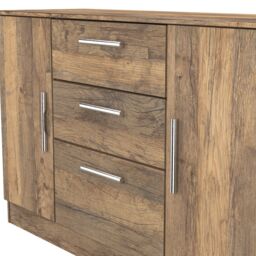 Ready Assembled 2 U Trent 2 Door 3 Drawer Sideboard (Ready Assembled) in Dark Brown - thumbnail 4