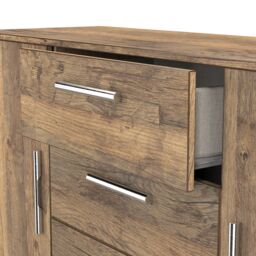 Ready Assembled 2 U Trent 2 Door 3 Drawer Sideboard (Ready Assembled) in Dark Brown - thumbnail 5