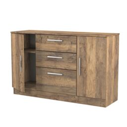 Ready Assembled 2 U Trent 2 Door 3 Drawer Sideboard (Ready Assembled) in Dark Brown - thumbnail 6