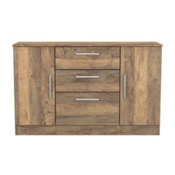 Ready Assembled 2 U Trent 2 Door 3 Drawer Sideboard (Ready Assembled) in Dark Brown