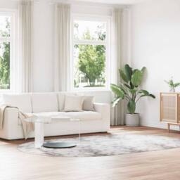 Berkfield Home Shaggy Rug High Pile NAVARRA Silver Grey 300x200 cm Polyester - Size: Medium - thumbnail 2