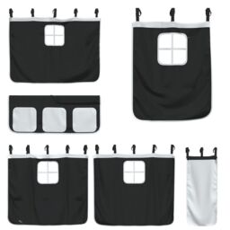 Berkfield Home Bunk Bed without Mattress with Slide White & Black 80x200 cm - thumbnail 6