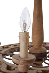 Orsina White Slatted Lamp Holder With Nautical Rope Detail, Chrome-Trimmed Cylindrical Lamp, Stylish Small Lamp - thumbnail 2