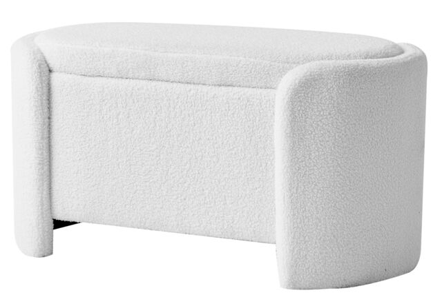 Nordlys Scandinavian Design Bench with Storage in White - image 1