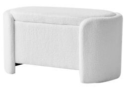 Nordlys Scandinavian Design Bench with Storage in White - thumbnail 1
