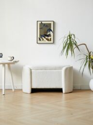 Nordlys Scandinavian Design Bench with Storage in White - thumbnail 3