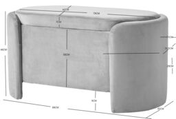 Nordlys Scandinavian Design Bench with Storage in White - thumbnail 5