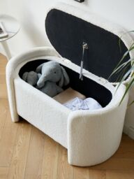Nordlys Scandinavian Design Bench with Storage in White - thumbnail 4