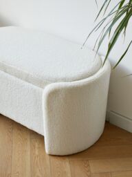 Nordlys Scandinavian Design Bench with Storage in White - thumbnail 7