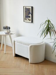 Nordlys Scandinavian Design Bench with Storage in White - thumbnail 6
