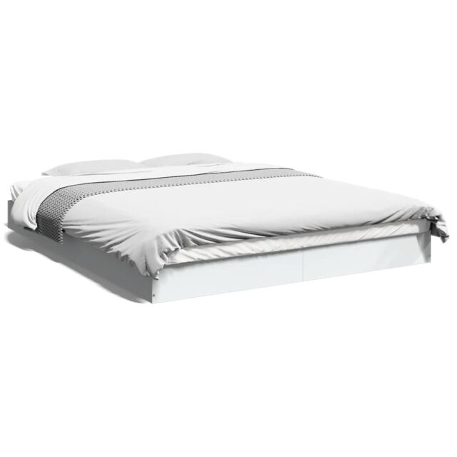 Berkfield Home Bed Frame without Mattress White 160x200 cm Engineered Wood - image 1