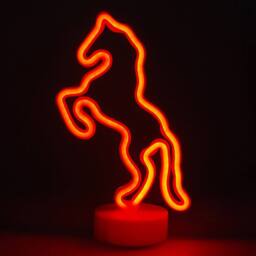 simpa LED Novelty Neon Horse Light in Red - thumbnail 1