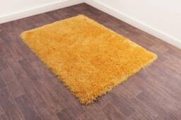 Celebrity Interiors Boston Plain Ochre Rug in Yellow - Size: 120 cm x 170 cm - thumbnail 1