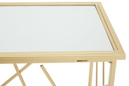 Orsina Sleek Gold Finish Console Table With Mirror Top, Contemporary Console Table For Livingroom, Versatile Table - thumbnail 5