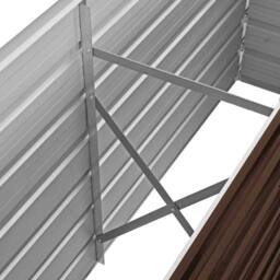 Berkfield Home Garden Raised Bed Brown 160x40x77 cm Galvanised Steel - Size: 160 x 40 x 77 cm - thumbnail 7