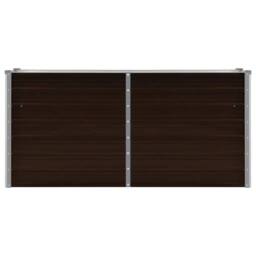 Berkfield Home Garden Raised Bed Brown 160x40x77 cm Galvanised Steel - Size: 160 x 40 x 77 cm - thumbnail 4