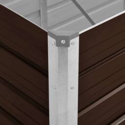 Berkfield Home Garden Raised Bed Brown 160x40x77 cm Galvanised Steel - Size: 160 x 40 x 77 cm - thumbnail 6