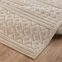 Livabliss Le Mans-Modern Beige Grey White 3D High & Low Pile Textured In- & Outdoor Rug - Size: 160 cm x 220 cm - thumbnail 4