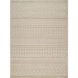 Livabliss Le Mans-Modern Beige Grey White 3D High & Low Pile Textured In- & Outdoor Rug - Size: 160 cm x 220 cm - thumbnail 2