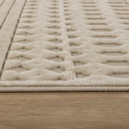 Livabliss Le Mans-Modern Beige Grey White 3D High & Low Pile Textured In- & Outdoor Rug - Size: 160 cm x 220 cm - thumbnail 7