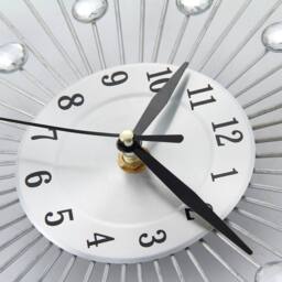 SPETLEK Sunburst Wall Clock Home Decor in Silver - Size: 0.6m2 - thumbnail 3