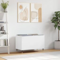 Berkfield Home Record Cabinet White 74.5x38x48 cm Engineered Wood