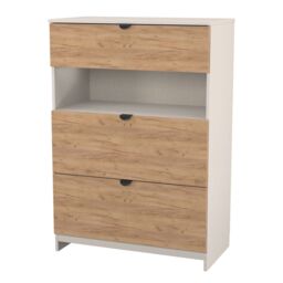 Ready Assembled 2 U Norway 3 Drawer Deep Chest with shelf (Ready Assembled) in Beige - Size: Medium - thumbnail 4