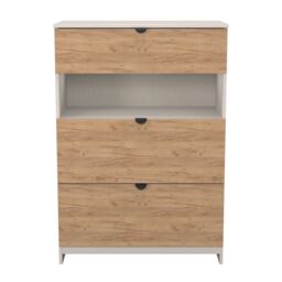 Ready Assembled 2 U Norway 3 Drawer Deep Chest with shelf (Ready Assembled) in Beige - Size: Medium - thumbnail 2