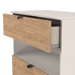 Ready Assembled 2 U Norway 3 Drawer Deep Chest with shelf (Ready Assembled) in Beige - Size: Medium - thumbnail 6