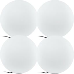 Loops 4 PACK IP65 Outdoor Garden Ball Light White Plastic 1x 40W E27 500mm Globe - thumbnail 1