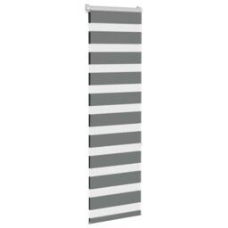Berkfield Home Zebra Blind Dark Grey 50x150 cm Fabric Width 45.9 cm Polyester - thumbnail 3
